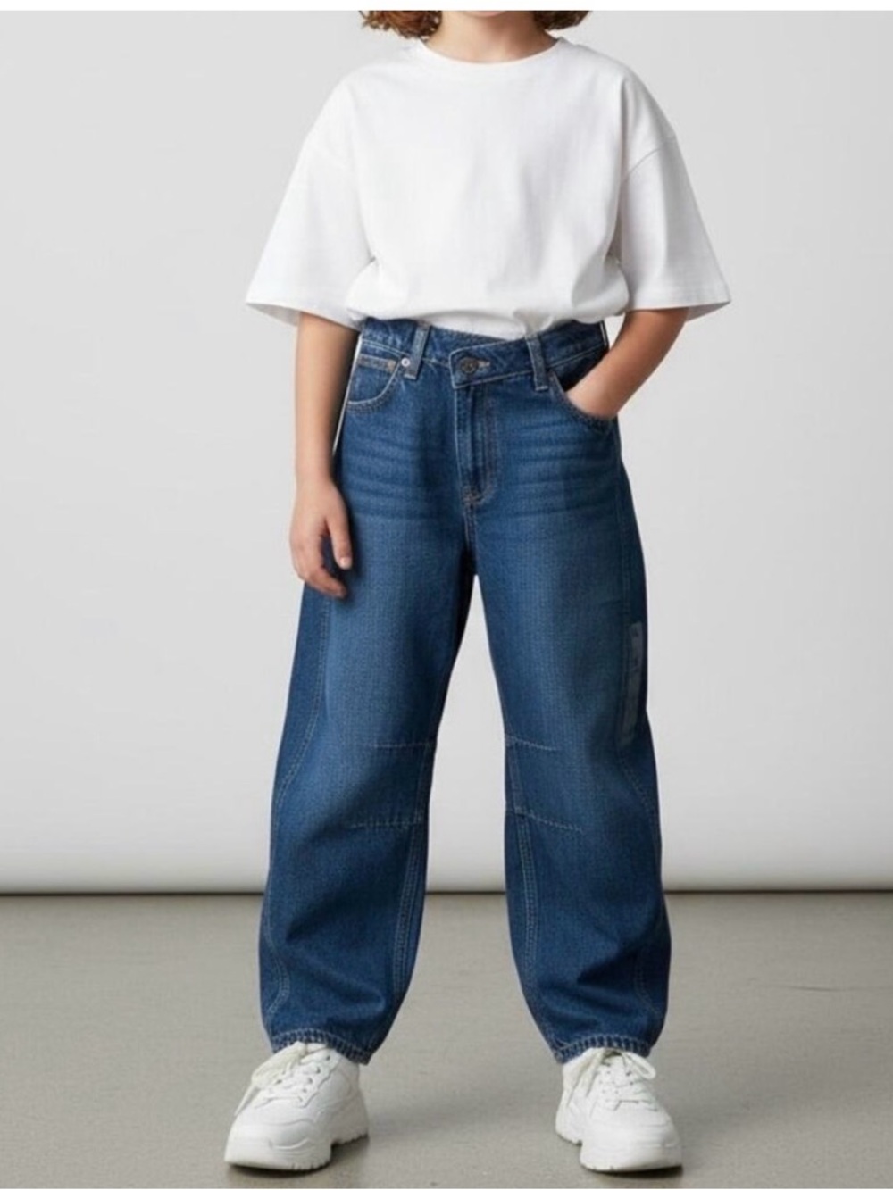 Gap Kids Dark Wash Horseshoe Barrel Leg Jeans Size 14 NWT